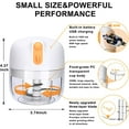 thumbnail image 4 of Electric Portable Herb Spice Grinder 60W USB Rechargeable, Large Capacity, Fast Grinding for Grinding Fresh and Dry Herb (White), 4 of 5
