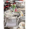 thumbnail image 4 of Outdoor Tablecloth with Umbrella Hole and Zipper, Happy Easter Round Table Cloth 54 Inch Waterproof Tablecloth, Cute Bunny Vintage Spring Flowers Butterfly Picnic Table Cover for Patio Camping, 4 of 7