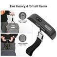 thumbnail image 4 of Travel Inspira Digital Luggage Scale 110LB / 50KG – Portable Hanging Suitcase Scale with Backlit LCD, Overweight Alert, Tare & auto-off, Battery Included, Black, 4 of 10