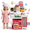 JoyStone 78PCS Large Kids Play Kitchen Set for Toddlers, 35.43 in Pretend Cooking Toy Kitchen with… — $56.98 (37% off)