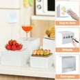 thumbnail image 6 of 8 Pcs White Buffet Risers Set (Size 5",6",7",8",9",10",11",12"),Food Risers for Buffet Table,Display Stand Shelf for Party Catering Dessert Collectibles Acrylic Cube Boxes Display with Hollow Bottoms, 6 of 6