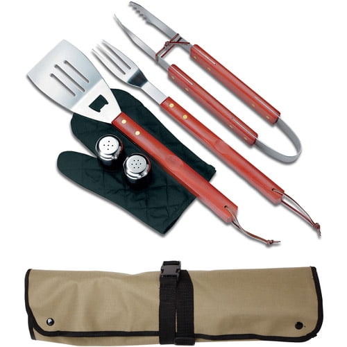 Chefs Kitchen, BBQ Apron and Utensil 7 Piece Set, Outdoor Apron with