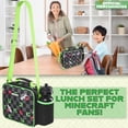 thumbnail image 2 of Bolsa de almuerzo con aislamiento Minecraft para niños con compartimentos para aperitivos, 2 of 6