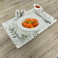 thumbnail image 2 of Ambesonne Green Place Mats Set of 4, Modern Nature Leaves Bohemian, Standard Size, Off White Multicolor, 2 of 5