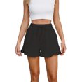 thumbnail image 1 of Pantalones Cortos Casuales Pantalones cortos casuales para mujer, pantalones cortos sueltos de lino y algodón a la moda, pantalones cortos (negro M) Ygjytge para Mujer Negro T L, 1 of 7