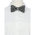 thumbnail image 4 of INSPIRE CHIC Womens Bow Tie Fine Diamonds Shiny Collar Adjustable Bow Tie Black, 4 of 5