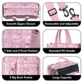 thumbnail image 3 of Teacher Tote Bag,Pioneer Flower Floral Print Pattern Teacher Utility Tote Bag,Large Work Tote Bags for Women with Multiple Pockets,Top Zipper Closure,13.8x10.6x6.7 Inch, 3 of 5