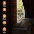thumbnail image 3 of Tchckioa Retro Red Grid Blackout Curtains,52x96 Inch Grommet Window Drapes for Apartment,2 Panels, 3 of 7