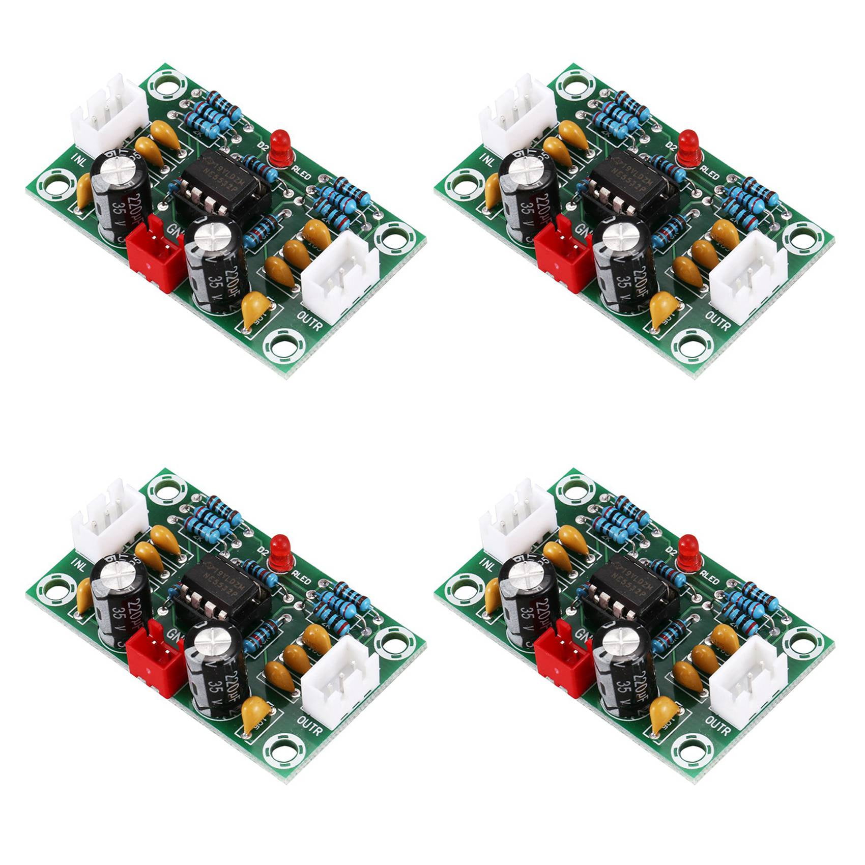 4X Mini Preamp Op Amp Module Amplifier Dual Channel NE5532 Preamplifier