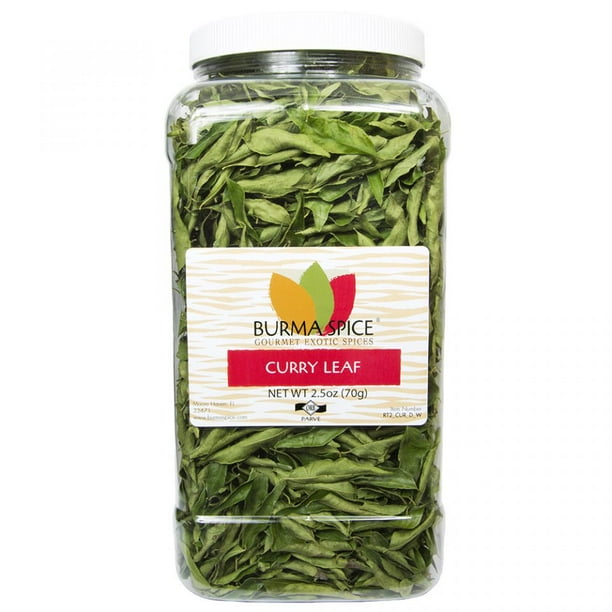 Burma Spice Dried Curry Leaves Aromatic And Distinctive Flavor With All The Flavor Of Fresh Leaves Kari Patta 2 5 Oz Walmart Com Walmart Com