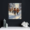 thumbnail image 4 of COMIO Vintage Framed Canvas Wall Art, Farmhouse Christmas Tree Winter Holiday Wall Decor for Living Room, Forest Painting for Bedroom, Art Prints for Office, Christmas Gifts, 4 of 4