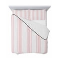 thumbnail image 7 of Quilts Twin Size Bedding Set, Pink Striped Lightweight Quilted Comforter, Farmhouse Aesthetic Modern Stripes Soft Reversible Bedspread Coverlet with Pillow Covers for All Season, 68" x 86", 7 of 7