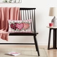 thumbnail image 3 of Valentines Day Pillow Covers 12x20 inch Buffalo Plaid Love Hearts Eucalyptus Valentines Day Pink Throw Pillows Valentines Day Decorations for Sofa Couch, 3 of 6