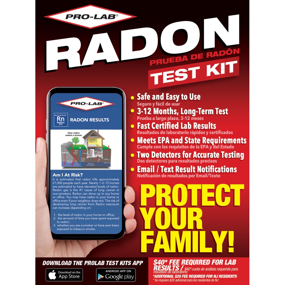 PROLAB RL116 LongTerm Radon Gas Test Kit