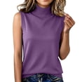 thumbnail image 3 of Mock Neck Sweater for Women Ribbed Solid Color Mock Neck Slim Fit Basic Layering Vest Spring Fall Casual Pullover Sweater, 3 of 8