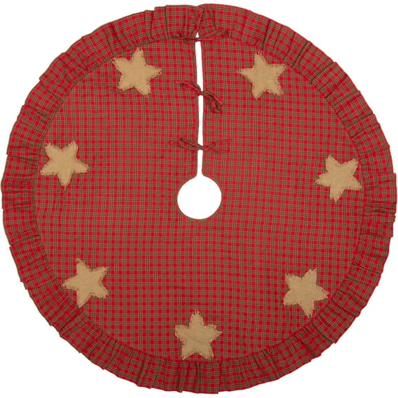 Forreston Burlap Star Tree Skirt 50