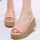 thumbnail image 1 of Mujeres Bowknot Beach Summer Pantuflas Plataforma Slope Heels Plus Size Shoes Wmkox8yii  hj789, 1 of 6