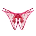 thumbnail image 1 of Vente de Liquidation 2025 Culottes pour Femmes Taille Basse Broderie Fleurie String Transparent Sans Entrejambe, 1 of 3