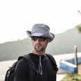 thumbnail image 3 of DPTALR Summer Outdoor Sun Hat Protection Bucket Mesh Boonie Hat Solid Fishing Cap, 3 of 7