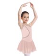 thumbnail image 1 of Oyolan Robe Tutu de Danse pour Filles Enfants une Pièce en Maille pour Compétition de Patinage sur Glace Rose 12, 1 of 7