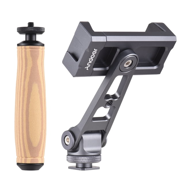 Andoer Multi-functional Phone Holder Clamp Phone Tripod Mount Aluminum Alloy