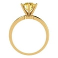 thumbnail image 4 of Solitaire Engagement Ring for Women - 2ct Natural Citrine in 14K Yellow Gold Promise Ring, 4 of 6