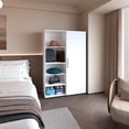 thumbnail image 2 of FM FURNITURE Ollie Garde-Robe à 2 Portes avec Rangement Ouvert Blanc, 2 of 8