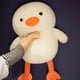 thumbnail image 2 of Almohada de pato de princesa gigante para niños, cojín suave para dormir, cabeza de sueño, abrazo de pato blanco, regalo de cumpleaños, 60-100cm, 2 of 5
