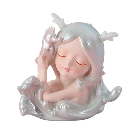 Dtydtpe room decor home decor Bathroom Decor Girl Gift 3.54-inch High Room Shelf Resin Mediterranean Princess Statue Decorative Statuette Sculpture Angel Home Crafts