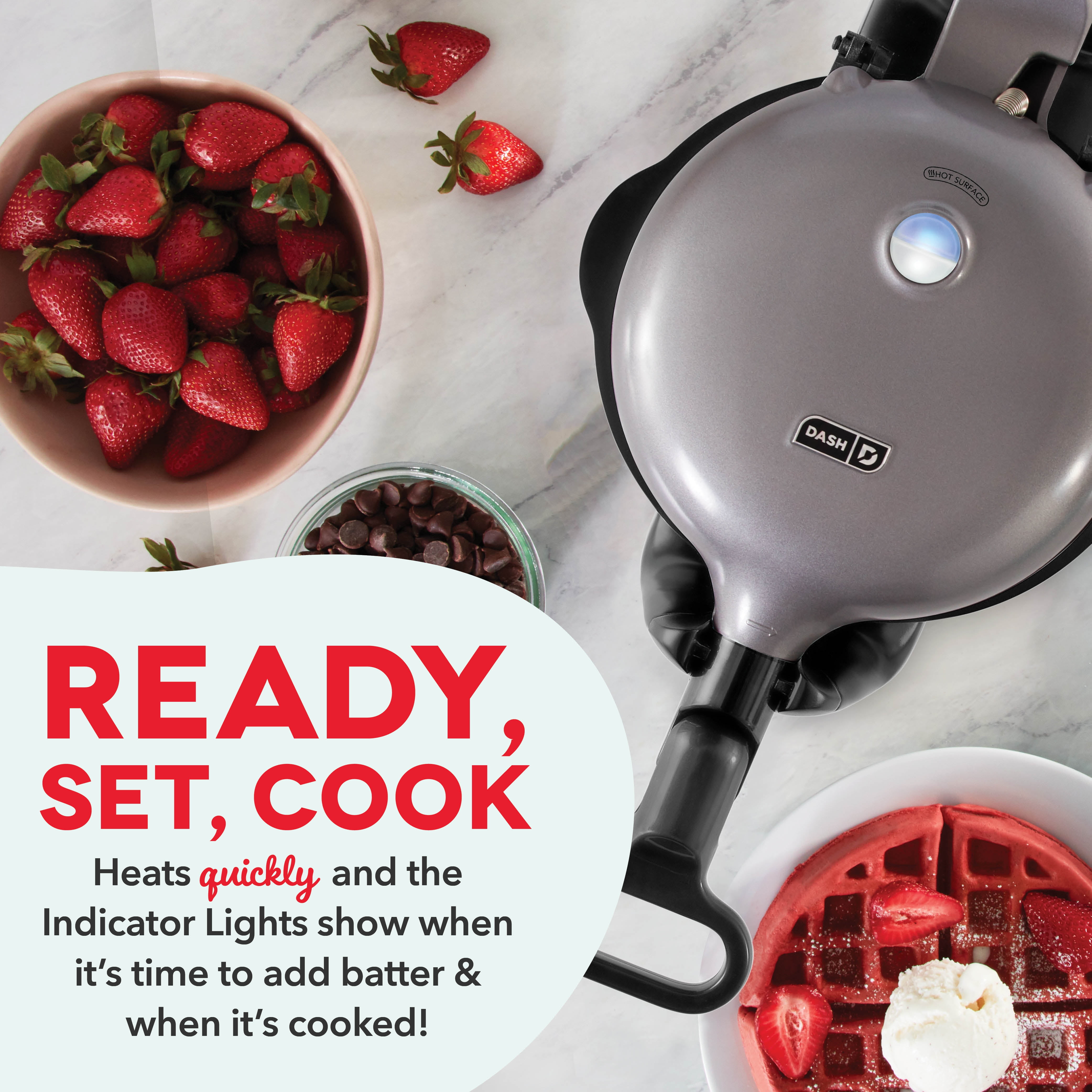 Dash Flip Belgian Waffle Maker – 1” Thick Waffle Mold, Nonstick Waffle Iron with Quick Heat-Up, Surface - Rotating Belgian Waffle Maker for Kids and Families, Just Add Batter, Black