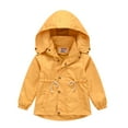 thumbnail image 2 of Esaierr Kids Boys Girls Rain Jackets Toddler Lightweight Waterproof Hooded Rain Zipper Outwear Solid Colour Windbreaker for 2-10Y, 2 of 5