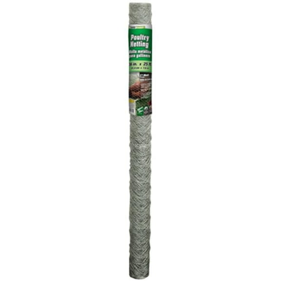 308465B 2 in. Mesh Galvanized Poultry Netting, 20 Gauge