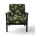thumbnail image 4 of Designart "Poppy Garden Splendor" Green Floral Upholstered Accent Chair - Cottage Arm Chair For Bedroom, 4 of 7