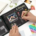 thumbnail image 4 of AIOR 12.6 x 8.3 Inch Scrapbook Photo Album,Wedding Guest Book Anniversary Memory Scrapbooking,Wedding Photo Album with DIY Accessories Kit for Craft Paper DIY,Xmas Gift,80 Pages (40 Sheets),Black, 4 of 8