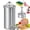 With presser, variant on Stainless Steel Deli Meat Press with Thermometer, Spring Mechanism & Handle, Food-Grade Ham Press Mold for Deli Meats, Homemade Lunch Meat Maker Tool for Healthy Sandwiches