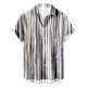 thumbnail image 1 of Camisas s Para Hombre Manga Corta Camisas hawaianas de manga corta a rayas de verano para hombre con botones de ajuste regular (Purple, XXL), 1 of 4