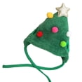 thumbnail image 1 of Amdohai Pet Green Christmas Hat with Colorful Balls Large Adjustable Santa, 1 of 6