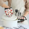 thumbnail image 2 of Donut Print with Stars Oven Mitts Heat Resistant - Soft Lining Silicone Mini Oven Mitts with HangingLoop, Kitchen Oven Gloves Heat Resistant 500℉ for Cooking Baking Microwave, 2 of 7