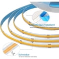 thumbnail image 4 of Flexible led strip warm white 3000k high density dimmable 5v 8w/m 640leds for bedroom kitchen diy, 4 of 4