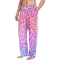 thumbnail image 2 of Uemuo Colorful Glitters Pattern Men's Wide Leg Palazzo Lounge Pants with Pockets Light Weight Loose Comfy Casual Pajama Pants-Large, 2 of 9