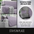 thumbnail image 3 of Original Patent Pending Reversible Large Sofa Protector, Many Colors, Seat Width to 70 Inch, Furniture Slipcover 2 Inch Strap, Couch Slip Cover Throw for Pet Dogs, Kids, Purple Lt Gray, 3 of 8
