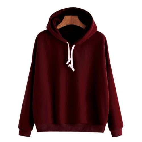 Men Women Pullover Hoodie Unisex Hip-hop Solid Color Plain Sweatshirt  Teenager 