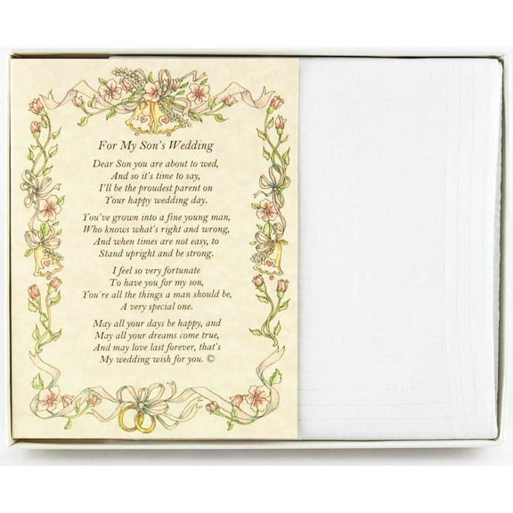 From the Parent of the Groom, to the Groom Wedding Handkerchief