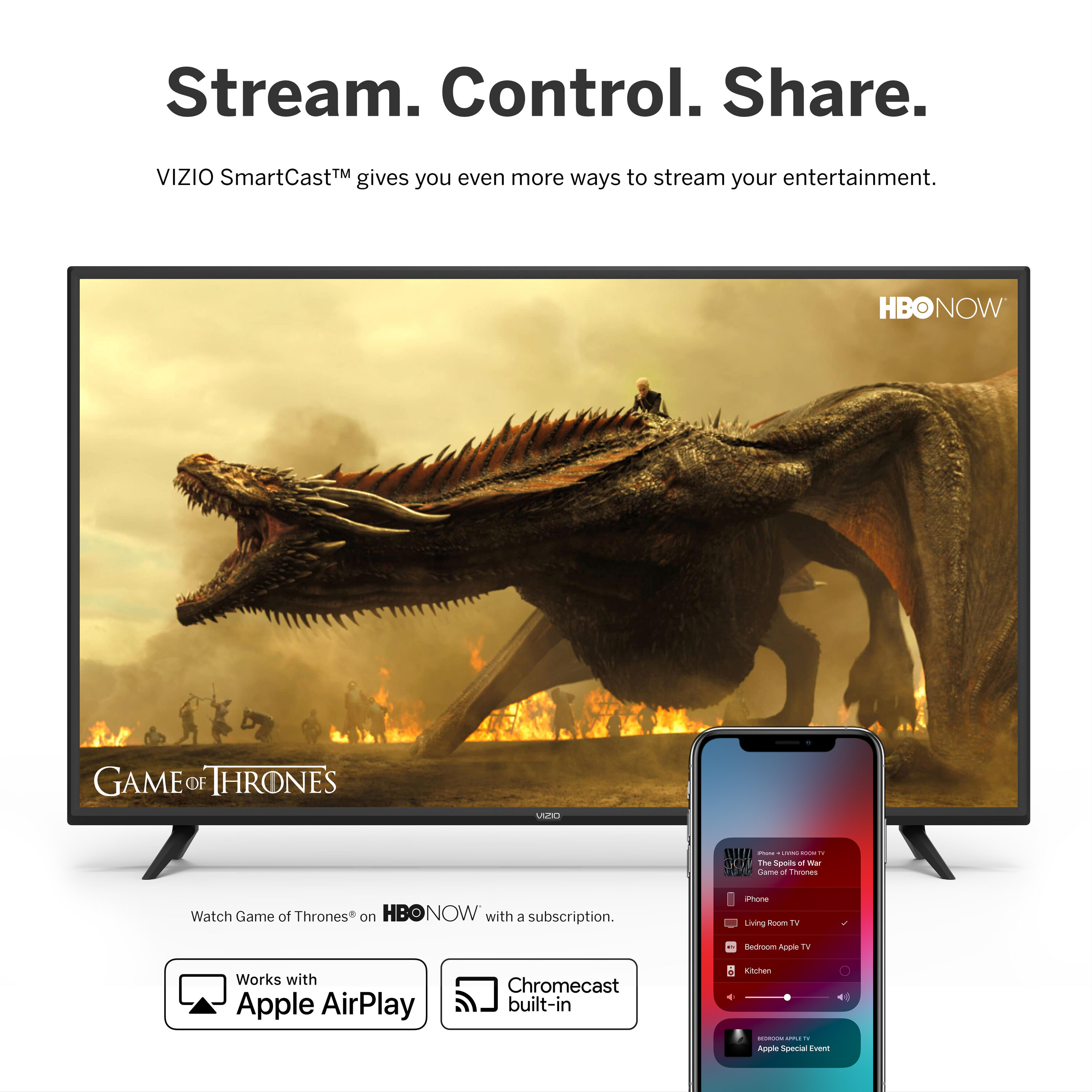 VIZIO 58" Class 4k UHD LED SmartCast Smart TV HDR V-Series V585-G1