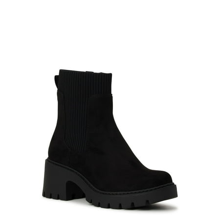 

Women s Chelsea Boots with Knit Panel