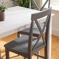 thumbnail image 5 of Walker Edison 4 Person Modern Farmhouse Wood Small Dining TableDining Room Kitchen Table Set Dining 4 Chairs Set White/Grey48 Inch, 5 of 5