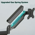 thumbnail image 4 of ErgoFocus Monitor Wall Mount Fits 17-32 Inch Flat/Curved Computer Screens, Single Monitor Wall Arm Holds up to 19.8lbs, Height Adjustable Gas Spring Wall Monitor Stand Tilt, VESA Mount 75x75/100x100, 4 of 5