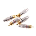 thumbnail image 4 of 5X Adaptador RCA Phono Plug Hugo convertidor de sonido y video chapado en oro sin soldadura, 4 of 5