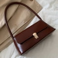 thumbnail image 4 of Yibooy Women Shoulder Bag Casual Retro Tote Bag PU Leather Underarm Bag (Dark Brown), 4 of 10