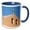 Blue/White, variant on 3drose, New Mexico, Santa Fe, Adobe Style Church - Us32 Rti0125 - Rob Tilley, 11oz Two-tone Yellow Mug